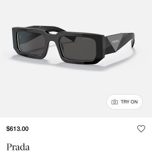 Prada Black Geometric Sunglasses